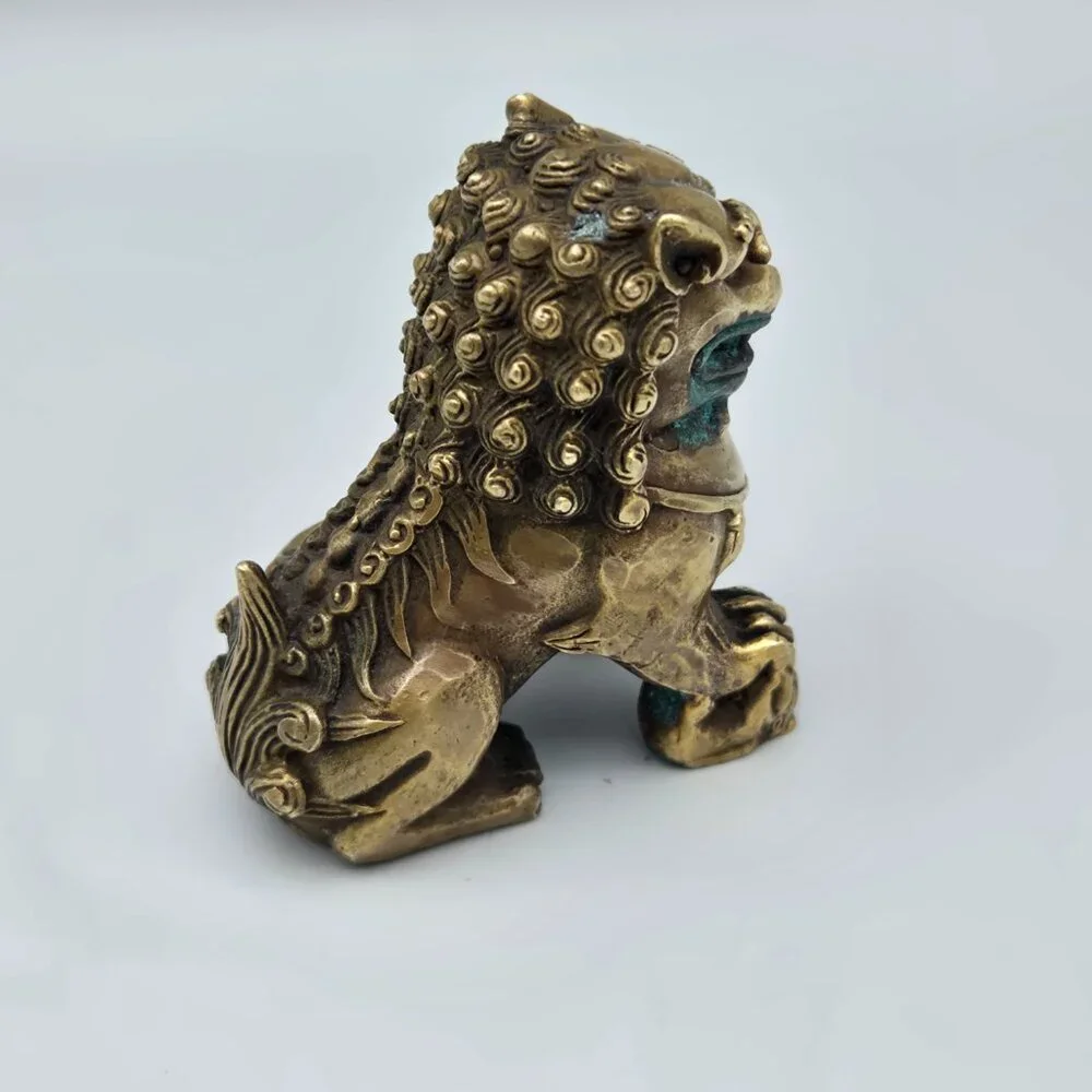 Vintage Solid‎ Brass Mini Foo Dog